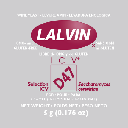 Lalvin ICV D-47 Wine Yeast