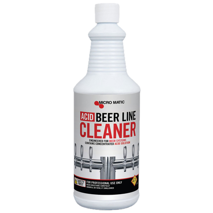 Micro Matic Beer Line Cleaner Acid - 32 oz Bottle