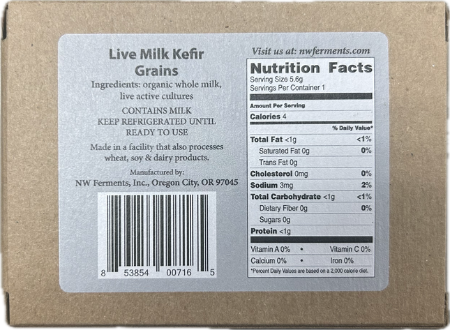 Live Milk Kefir Grains