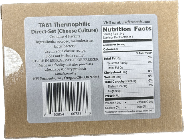 TA61 (Thermophilic) Cheese Culture