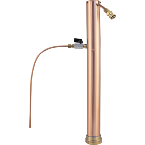 AlcoEngine Copper Reflux Still Top w/ Garden Hose QDs