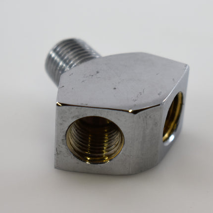 Co2 Gas Regulator Y Fitting, Chrome Plated Brass