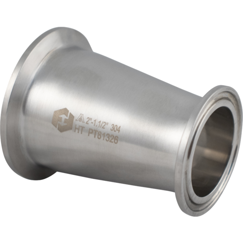 ForgeFit® Stainless Tri-Clamp Concentric Reducer - 2" x 1.5"