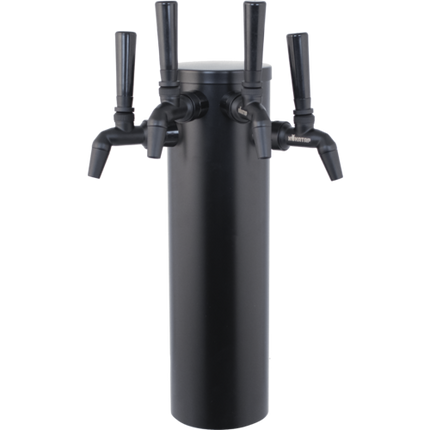 KOMOS® Matte Black Draft Tower With NukaTap Faucets (w/ Duotight Fittings)