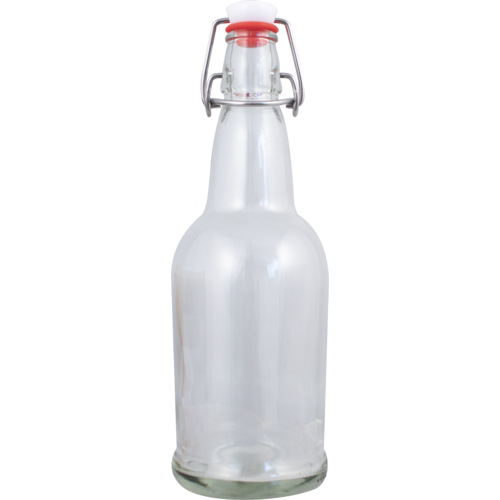 16 oz. Clear Pop Tops Swing Top Bottles - Case of 12