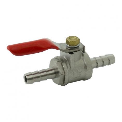 Ball Valve, 1/4" Barb x 1/4" Barb