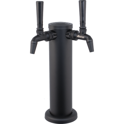 KOMOS® Matte Black Draft Tower With NukaTap Faucets (w/ Duotight Fittings)